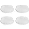 Ldirect Ikebana Kenzan - Set di 4 fiori a forma di rana, rotondi, in plastica, per composizioni, dimensioni 7 cm, in gel per fiori (trasparente)