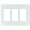 Pass & Seymour Legrand radiant Screwless Wall Plates for Decorator Rocker Outlets, 3-Gang, White, RWP263WCC6