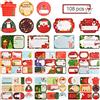 Kalolary Adesivo per Sigilli Natalizi, Adesivo Autoadesivo Fai-da-te Decorazione per Sigillature Regalo, Etichetta di Imballaggio per Cuocere paster Merry Chistmas per Forniture (108 Pezzi)