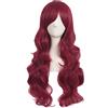 MapofBeauty 28 Pollic/70cm Parrucca Cosplay Lunga Capelli Ricci Della Signora Di Modo (Blood Rosso)