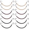 Hotop 15 Pezzi Ganci per Capelli Elastici per Capelli Styling, Nero, Marrone e Biondo