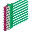 1aTTack.de 0,15 m - verde - 10 pezzi - Cavo di rete CAT6a (10 Gb/s) Cavo LAN S-FTP CAT 6a - Certificato GHMT PIMF 500 MHz Cat5 Cat5e Cat6 Cat6a Cat7 per switch, router, modem, internet