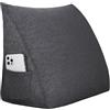 strusery Cuscino Triangolare a Cuneo - Comodo Cuscino di Schienale in Lino per Lettura o Seduta, Cuscino di Supporto Versatile per Divano, Letto e Momenti di Relax (Grigio Chiaro, 45x20x35 cm)