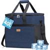 Lifewit Borsa Frigo 40L, Borse Termica Morbida per Surgelati, Grande Borsetta Termiche Porta Pranzo per Uomini e Donne, Cooler Bag per Mare, Spiaggia, Viaggio, Campeggio, Barbecue, Blu Scuro