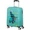 American Tourister Wavebreaker Disney - Valigia Cabina 55x40x20 cm, Valigia Rigida, Trolley Cabina per Ryanair & la Maggior Parte delle Compagnie - Stitch Flower