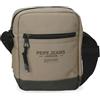 Pepe Jeans Waltford Piccola Borsa a Tracolla Beige 15x19.5x6 cm Poliestere with Dettagli in Pelle Sintetica di Joumma Bags