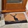 Garden Mile® Zerbino antiscivolo in fibra di cocco naturale, 75 x 45 cm, motivo: cervo, Highlands scozzesi, per interni ed esterni, facile da pulire