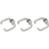 Jdel Set di 3 maniglie con rosetta rotonda, manovelle per porte, manovelle in acciaio inox, maniglie a forma di U, maniglie per porte interne e ingresso