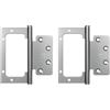 Amig - Confezione da 2 Cerniere | 100 x 90 x 2,5 mm | Consigliata per porte | Apertura e chiusura silenziosa | Acciaio inossidabile opaco| Include viteria
