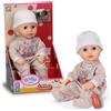 BABY born Anna 36 cm - Bambola con tutina beige - Bambola morbida con corpo in tessuto, occhi dormienti & biberon - Adatta a bambini da 1 anno