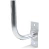Doja Barcelona Staffa da parete per antenna satellitare, pezzo L, 25 mm, 20 x 17 cm, acciaio, accessori parabolici