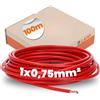 Lapp 4510042 Cavo H05V-K 1 x 0,75 mm², 100 m, Rosso - Filo Unipolare | Cavetto Flessibile in Rame per Cablaggio Interno, Conduttore Singolo Isolato in PVC, Matassa da 100 Metri