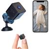Kazoeju Mini telecamera spia 1080P WiFi nascosta per la sicurezza domestica, telecamera di sicurezza wireless per interni con magnete, piccole fotocamere con visione notturna, rilevamento del movimento, micro