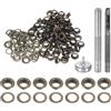 QUARKZMAN Kit di 100pz Strumento Occhielli 4,5mm Set Occhielli in Rame con Perforatore Fori Vuoti, Strumenti per Occhielli per Abbigliamento in Pelle Tessuto, Bronzo