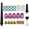 RIVERWELD CORSO COLLET LINE GAS 45V42 45V43 45V44 45V45 13N21 13N22 13N23 13N24 Coppa di vetro isolata #10 16mm tazze in ceramica 53N61S Kit assortito per WP 9 20 25 TIG Welding 31pcs