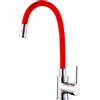 RIVESHOP - miscelatore cucina con canna flessibile e girevole rossa - SHOP0000439