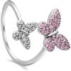 ALFIERI & ST. JOHN 925 Anello incanto in argento con pavé zirconi bianchi e rosa