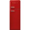 SMEG FRIGORIFERO DOPPIA PORTA SMEG FAB30RRD6, Capacità netta totale 294 l, Rumorosità: 34 dB(A), 3 ripiani, Dimensioni: L 60 cm A 172 P 76,8 cm, Rosso, Classe C