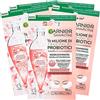 Garnier SkinActive Maschera Occhi Riparatrice 1/2 Milione di Frazioni di Probiotici Per Tutti i Tipi di Pelle Minimizza Rughe Sottili in Tessuto Biodegradabile - 5 Confezioni da 1 Applicazione