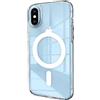 Mixroom - Cover Magnetica per iPhone X/XS, Compatibile con MagSafe, Ricarica Wireless, Custodia Antiurto Telefono, Retro AntiGraffio Trasparente
