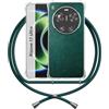 ANFAIRLACE Cover Cordino Compatibile con Xiaomi 17 Ultra, Custodia Laccio Trasparente Silicone Morbido Regolabile Antiurto Rinforza Angoli Cuscino d'Aria Chiaro Case, Verde