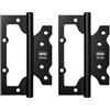 Amig - Confezione da 2 Cerniere | 100 x 63,5 x 2,5 mm | Consigliata per porte | Apertura e chiusura silenziosa | Acciaio inossidabile nero opaco| Include viteria
