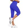 R&N FASHIONS Leggings elasticizzati a 3/4 da donna/donna, vita media, elasticizzati, casual, morbidi, per uso quotidiano, palestra, corsa, fitness, pantaloni Capri, blu navy, XL