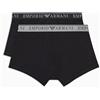 Emporio Armani 2-Pack Trunk, Bermuda Uomo, Black/Black,