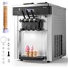 VEVOR Macchina per Gelato Soft Commerciale 2200 W da Banco Pruduzione 20-28 L/h, Macchina per Gelato Morbido Pre-Raffreddamento Autopulente Display LED Unità da Tavolo per Bar Ristorante Albergo Hotel