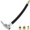 A ABSOPRO Tubo di prolunga per gonfiatore pneumatici Durevole 18cm M8x0.8 15.5mm OD Adattatore per valvola pneumatici con filettatura Tubo prolunga per pompa dell'aria in Nylon Nero 1 Set