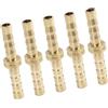 A ABSOPRO Raccordo Dritto Union Connector in Ottone 5mm - 5 Pezzi | Colore: Tono Oro, Diametro Interno: 3.5mm, Uso: Per Aria Acqua Gas Olio, Resistente Alla Corrosione.
