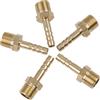 A ABSOPRO Maschio Tubo Auto Ottone Raccordo Barb per Connettore per Tubo Aria Acqua Carburante 4.5mm ID Tubo X 1/8'' NPT (Set di 5)