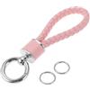 A ABSOPRO Portachiavi per Auto Universale con Anello per Telecomandi per Casa per Donne in Ecopelle Rosa Tono Argento