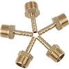 A ABSOPRO Maschio Flessibile Barb Coda Raccordo Connettore 4mm ID x 1/4 NPT (Set 5)