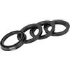 A ABSOPRO Mozzo Centrale anellos da 73,1mm a 56,1mm Plastica Nero (Set di 4)