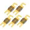 A ABSOPRO Fusibili Piccolo ANL 120A 5 Pezzi Tono Oro Marrone Per Audio Auto