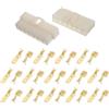 A ABSOPRO Kit Connettore Elettrico per Auto a 14 Pin Impermeabile Serie 6.3 Maschio Femmina Terminali Cavo Alloggiamento Plastica Rame Beige