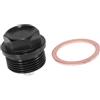 A ABSOPRO Tappo Scarico Dell'Olio Magnetica Nero 1Pc Per Motore Alluminio | Filettatura M24 X 1.5, 30X27mm, Con Guarnizione, Raccoglie Detriti Metallici, Facile Installazione, Sostituzione Diretta