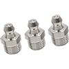 A ABSOPRO M10 x1 Testina Ingrassatore Inox Acciaio Auto Dritto Grasso Nipplo Raccordo (Set di 3)