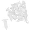 A ABSOPRO 30pz 7mm Dia Foro Plastica Bullone Rivetti Modanatura Clip Bianco per Auto Sostituzione dell'articolo
