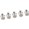 A ABSOPRO 1/4 Testina Ingrassatore Nickel Placcato Dritto Grasso per Ingrassatore Nipplo Raccordo (Set di 5)