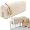 Totsy Baby Paracolpi lettino neonato antisoffoco 80 cm - Protezione schiuma per lettino fasciatoio e culla per i bordi del letto o della culla per bambini da 1 a 3 anni Velluto a coste Beige B