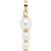 Jewels by Leonardo, ciondolo a clip e mix Boa, in acciaio inox dorato, tre perle di imitazione alternate con piastrine dorate, regalo per donne, 024424, Eine Größe, Acciaio inossidabile, Nessuna