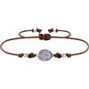 Schmuck Les Poulettes LES POULETTES BIJOUX - Bracciale Collegamento Medaglia Ovale d'Argento 925 Vergine Miracolosa - Marrone Scuro