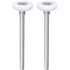 QUARKZMAN 2pz Rulli per Porte Garage in Nylon 1,8 per Binario 2, Asta Lunga 6,5 per Ruote Silenziose per Porte Garage, Cuscinetto Precisione 6200zz con 11 sfere, Bianco