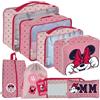 ARDITEX Set da Viaggio - Organizzatore di Bagagli di Minnie, 8 pezzi