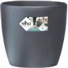 Elho brussels round wheels 35cm vaso da fiori - Anthracite | Ø 35 x Alt. 33 cm | Adatto per interni | Plastica riciclata al 100%