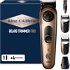 King C. Gillette Regolabarba Uomo Pro, Rasoio Elettrico Barba con Selettore di Precisione, 40 Impostazioni di Lunghezza, Lame in Metallo di Lunga Durata, Testina di Precisione e 2 Pettini Lavabili