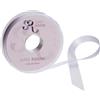 SUPER RIBBONS SR SUPER RIBBONS®™ - Nastri di raso per confezioni regalo, decorazione per feste, auto per matrimoni, Natale, palloncini, capelli, torte, regali, bouquet da sposa (bianco, 6 mm x 20 m)