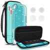 DLseego Custodia da Trasporto Compatibile con Switch Lite, Custodia da Viaggio Portatile Guscio Duro, 1 Custodia Glitter, 2 Proteggi Schermo e 4 Copripollice per Switch Lite-Verde